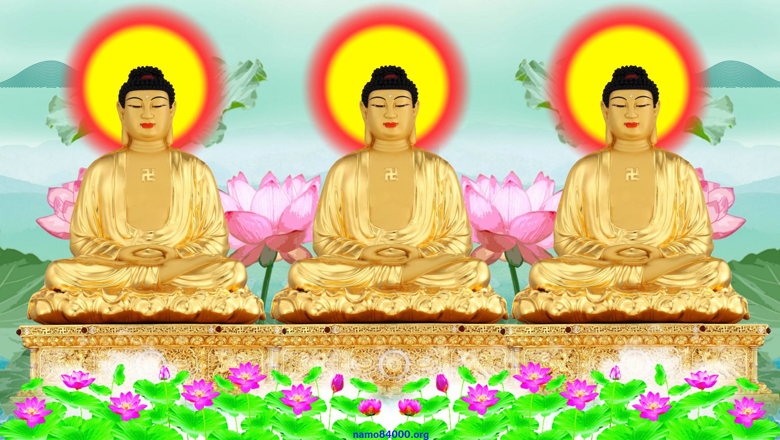 Tam Thế Phật – The Three Noble Buddha (Buddhas of the three generations: past, present and future) – 三世佛